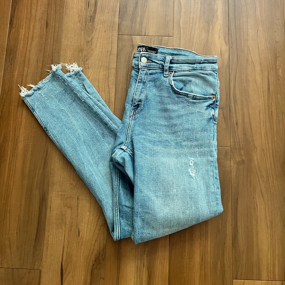 Distress High Rise Zara Skinny Jeans